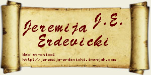 Jeremija Erdevički vizit kartica